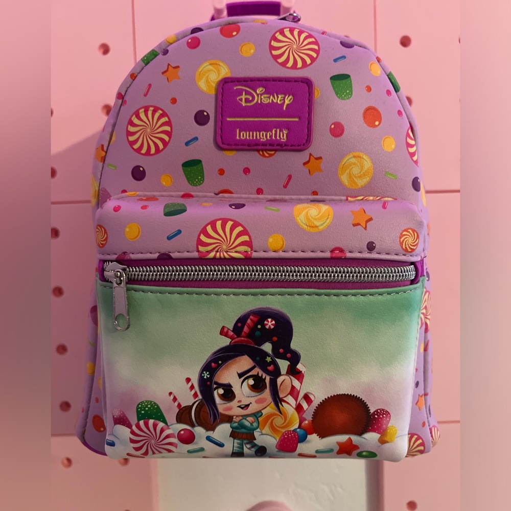 New With Tags Hot Topic Loungefly Disney Wreck-It Ralph Vanellope Candy Backpack